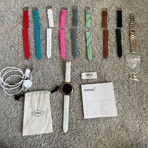 Fossil Q smart watch plus extra bands